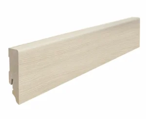 Fodpanel til laminatgulv, Eg Alta cremehvid, 16x58 mm.