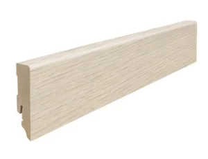 Fodpanel til laminatgulv, Eg Breda hvid, 16x58 mm.