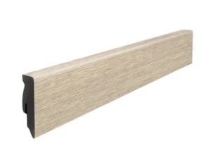 Fodpanel til laminatgulv, Eg Contura stengrå, 16x58 mm.