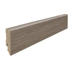 Fodpanel til laminatgulv, Eg Eleganza antikgrå, 16x58 mm.