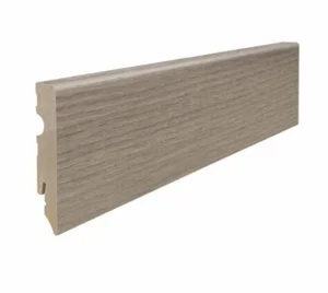 Fodpanel til laminatgulv, Eg Bari grå, 15x80 mm.