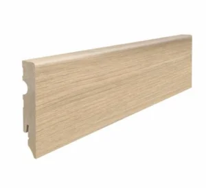 Fodpanel til laminatgulv, Eg Breda puro/Kastanje Varese, 15x80 mm.