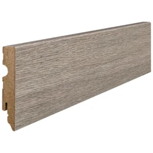 Fodpanel til laminatgulv, Eg Contura stengrå, 15x80 mm.