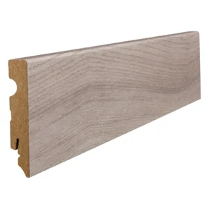 Fodpanel til laminatgulv, Eg Emilia fløjlsgrå, 15x80 mm.