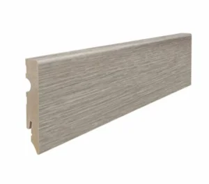 Fodpanel til laminatgulv, Eg Flavia grå, 15x80 mm.