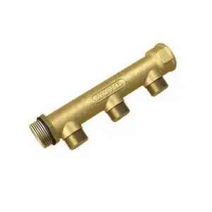 Wavin 3/4" fordelerrør 3 afgange 1/2" Centerafstand 50 mm.