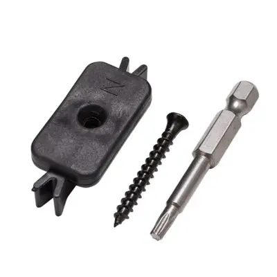 Nordic T-clip incl. stainless black lacquered screws + bits