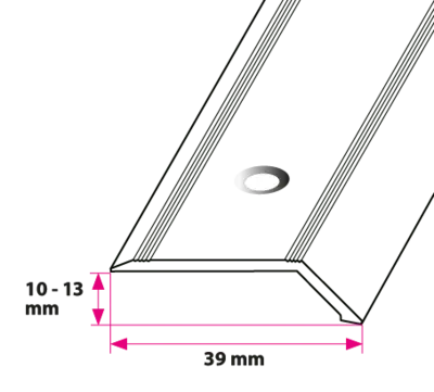10-13 mm. overgangsprofil med nebb - midthull