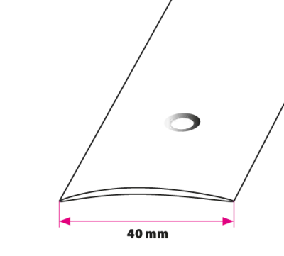 40 mm. buet overgangsprofil - midthull