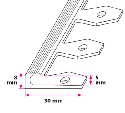 5 mm Flex avslutning med lomme - midthull