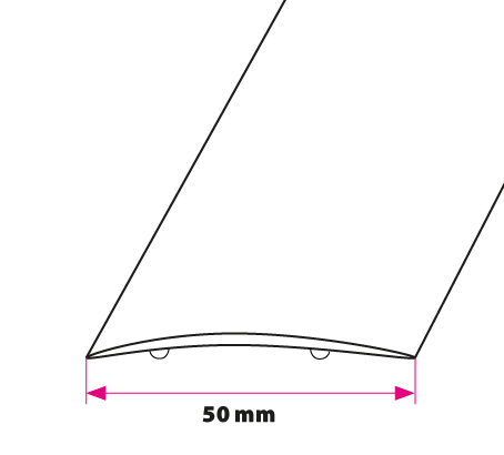 50 mm. buet overgangsprofil - selvklebende