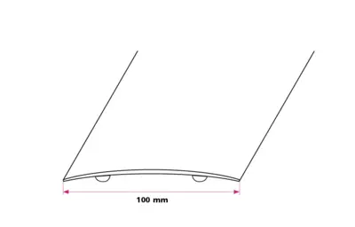 100 mm. buet overgangsprofil - selvklæbende