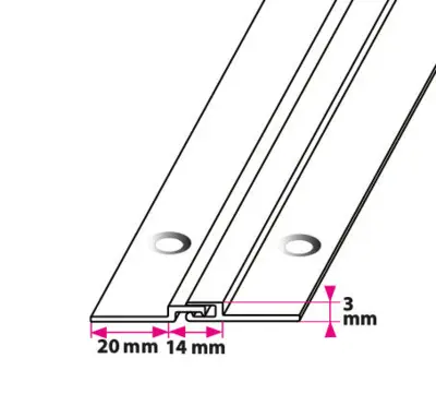 Dilatation profile 3 mm - central hole