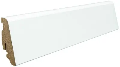 Hvidt fodpanel til laminatgulv, 19 x 58 mm. 
