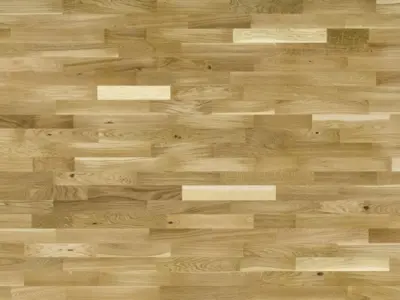 Wooden floor - Oak 3-strip Laminate parquet, Natural matt lacquer