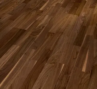 Wooden floor Classic 3060 - Walnut, 3-strip Natural matt lacquer