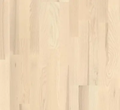 Wooden floor Classic 3060 - Ash, 3-strip Living white matt lacquer