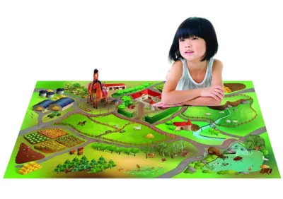 Toy carpet with roads - The farmhouse