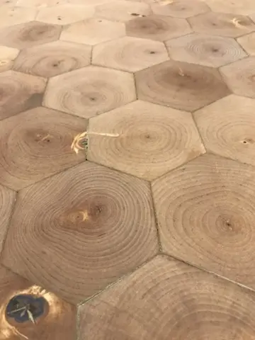 Parquet flooring - Centerpiece Hex in untreated birch wood
