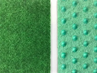Cricket green needle felt with studs (Grass)