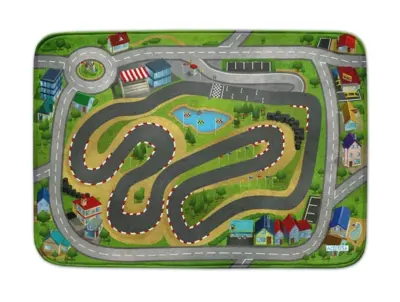 Race track play mat - Ultra Soft 130x180 cm