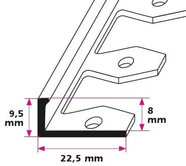 8 mm. Flex end - center hole