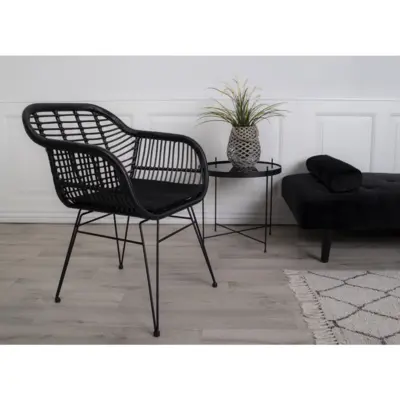 Trieste black rattan Chair