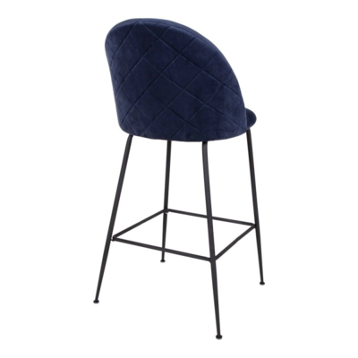 Lausanne Bar chair in blue velor