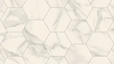 Tarkett Iconik Trend 240 - Marble Bianco Hexagon, Grey