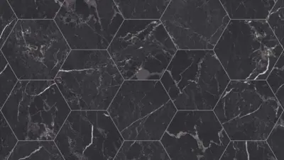 Tarkett Iconik Trend 240 - Nero Bianco Hexagon, Grey