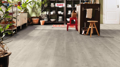 Haro laminatgulv, Gran Via - Eg Bergamo, Sølvgrå 