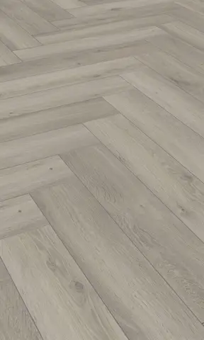 KT Herringbone laminate floor, Oak Silver, Plank