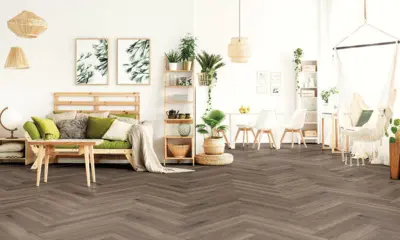 KT Herringbone laminate floor, Oak Ferrara, Plank