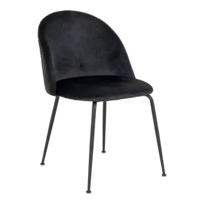 Geneva black Dining table chair black legs