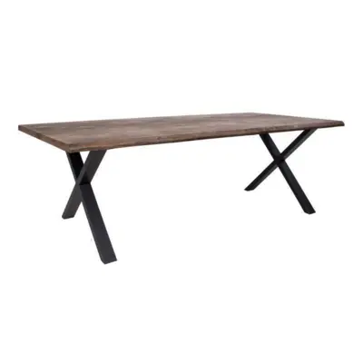 Toulon Dining table Smoked oiled with wavy edge