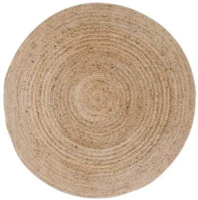 Bombay Carpet, Round carpet in braided natural jute