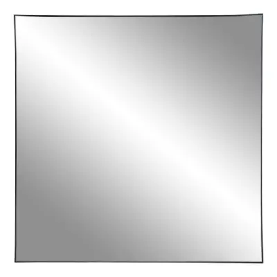 Jersey, spejl med ramme i sort look 60x60 cm. 