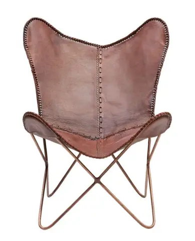 Melissa Lounge chair, mocca colored leather