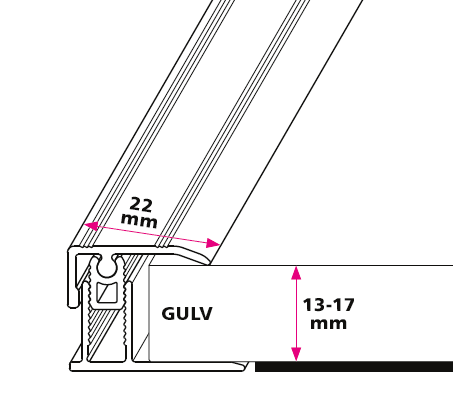 13-17 mm. Multiflex Absl. w/door step Black - High
