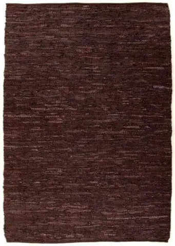 Kreatex - Leather rug, Chocolate/Coffee