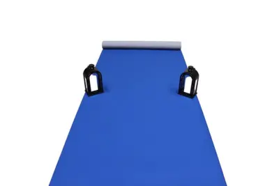 Blå Løper i nålefilt - HVILE 480X100 CM