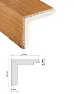 HARO, Stair edging wooden parquet/plank floor, connection on one side. NO RIGHT OF RETURN!