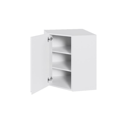 Multi-Living Overskab - Diagonalt hjørneskab m. hylder og låge 