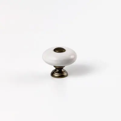 Porcelain knob white antique