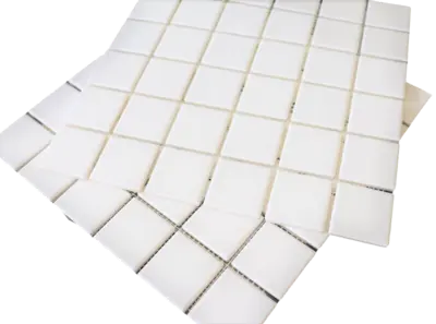 FD Basic hvit matt mosaikk gulv/veggflis 47x47 mm.