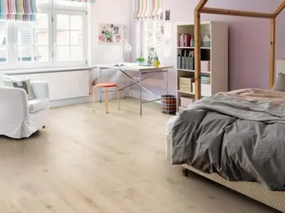 Laminate floor, Plank floor Oak Siena velvet white