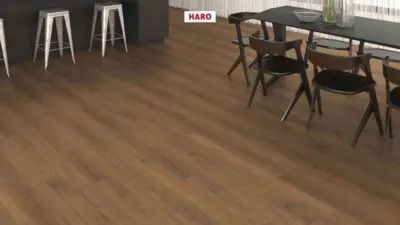 Haro laminate floor Aqua - Plank floor, Oak Flavia smoked