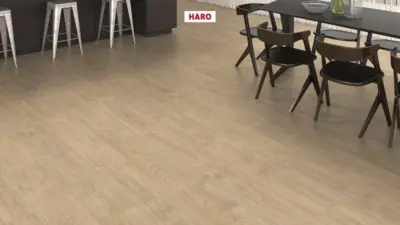 Haro laminate floor Aqua - Plank floor, Silver finish Vario