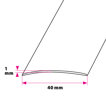 30 mm. buet overgangsprofil - midthull