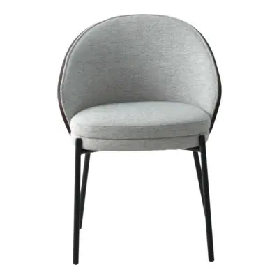 Canelas Spisebordsstol grå med ryg i trælook 